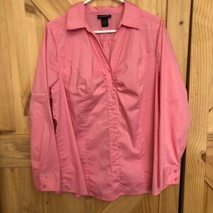Lane Bryant Pink Button-Down Shirt Womens Sz 20